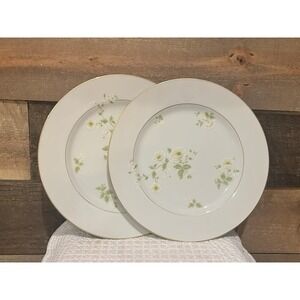 Vintage Fashion Manor Summertime Fine China Plates Set of 2